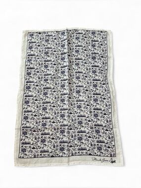 HK Toile Tea Towel Blue by Mariko Jesse